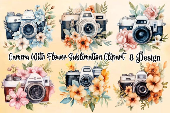 Download Camera with Flower Sublimation Clipart - Premium Resources